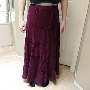 Wine Colored Gypsy Skirt